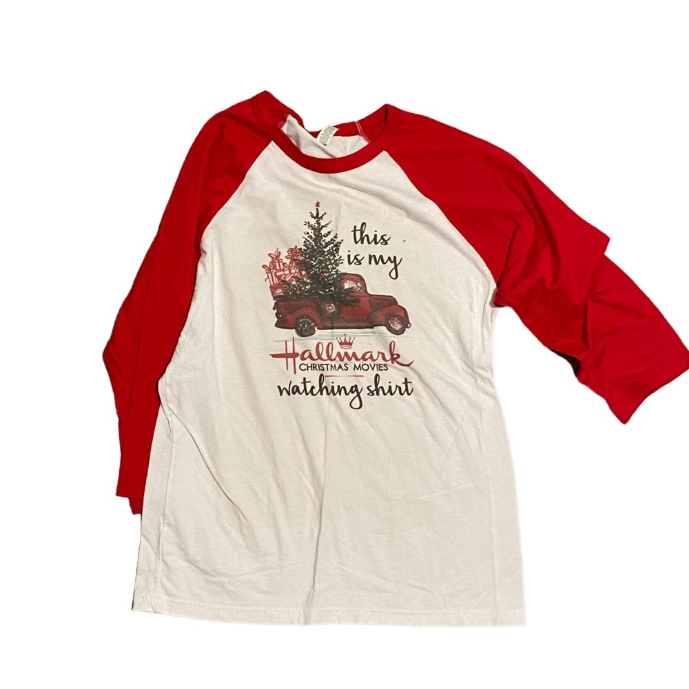Hallmark Christmas Shirt. 3/4 length sleeve. Size M.